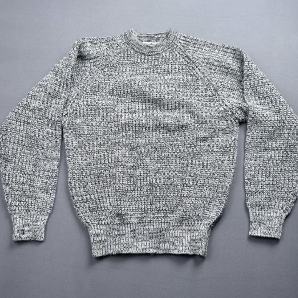 Men's Gray Marled Crewneck Sweater